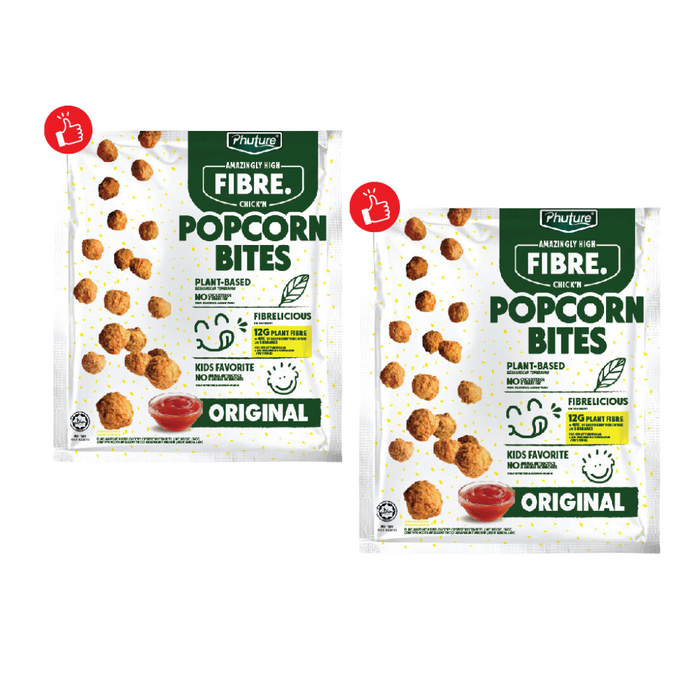 PHUTURE® High Fibre Chick'n Crispy Popcorn Bites (2 x 400g) Twin Pack
